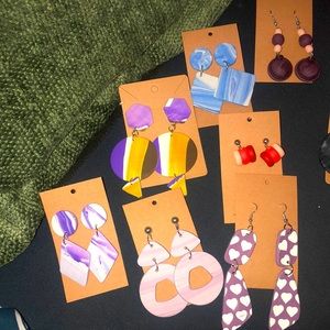 🍁Bundle of 7 handmade earrings